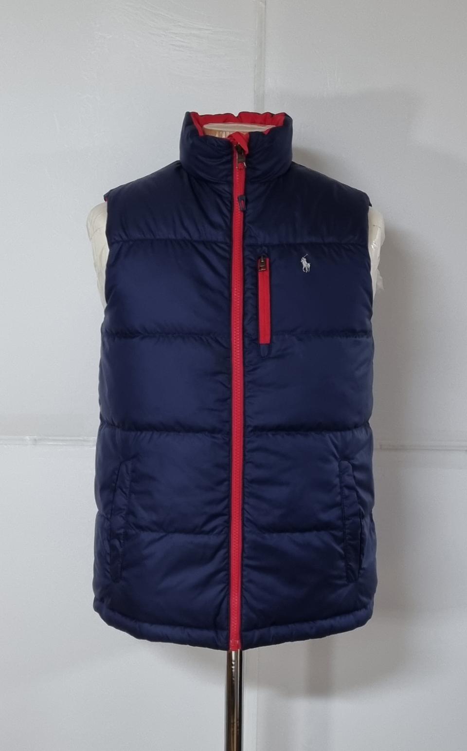 55~66)폴로랄프로렌 다운양면 리버시블 패딩조끼