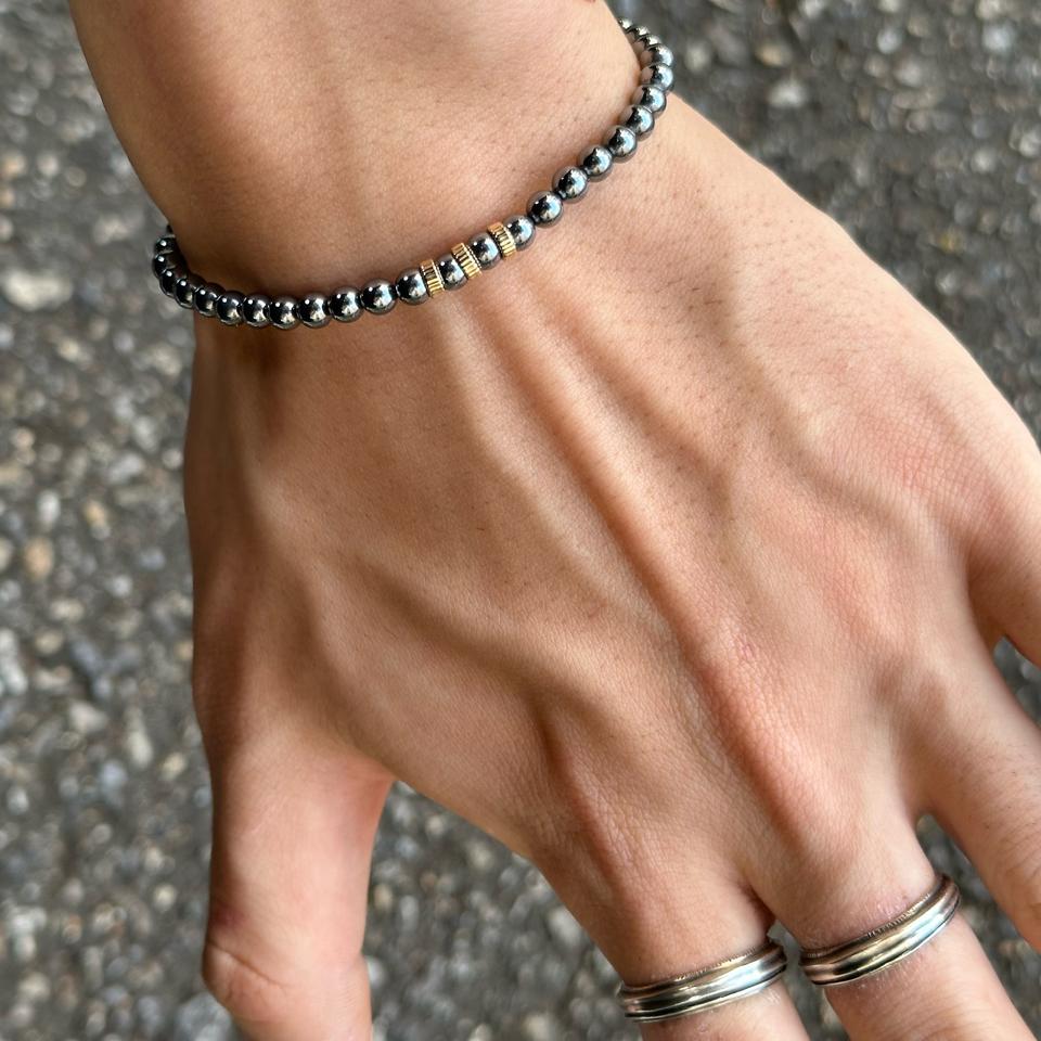 천연 테라헤르츠 14k gold 팔찌(남녀공용)