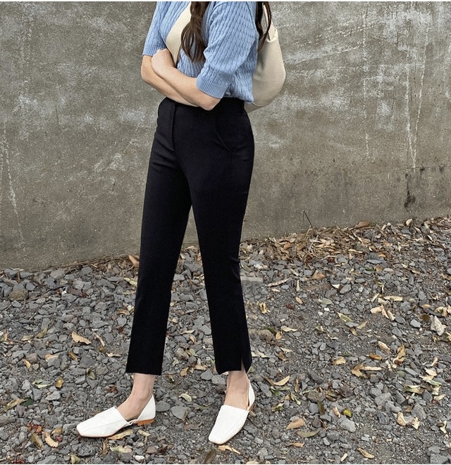 핫핑 빅사이즈속밴딩스판슬랙스36 (텍있는새상품)