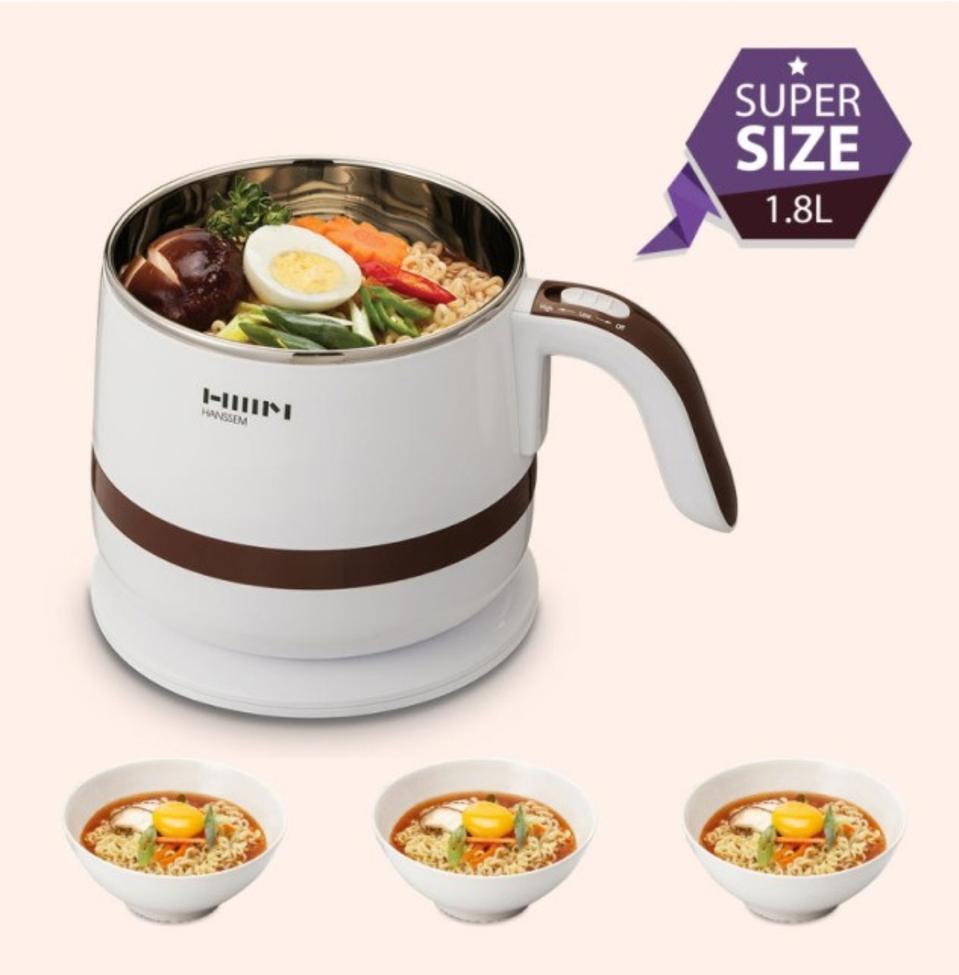 한샘 마이쿡 라면/계란찜기 멀티포트1.8L+계란 찜 판증정