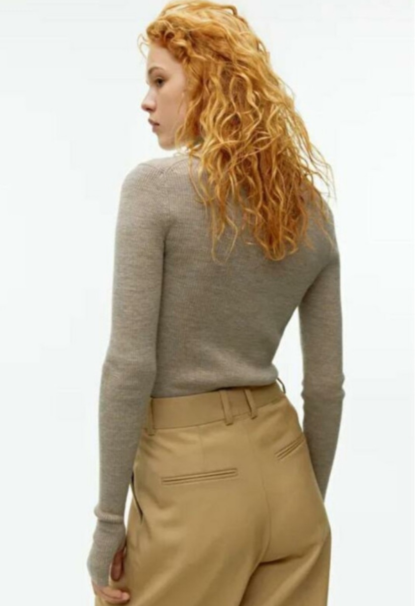 아르켓 메리노 울 롤넥 (Beige Melange)