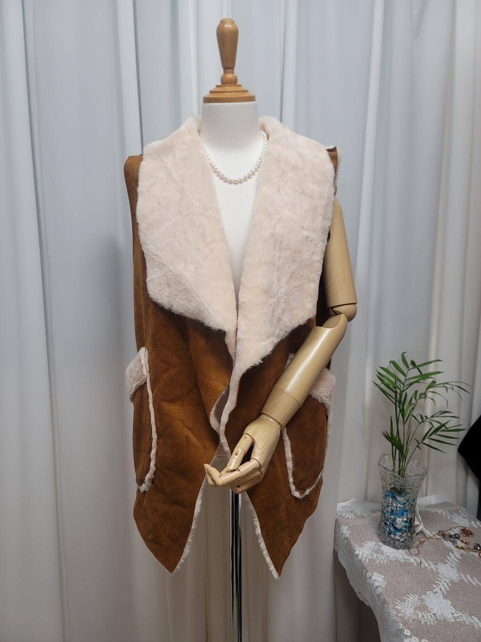 밍크퍼 세무조끼