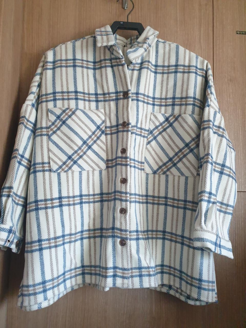 새상품  체크 자켓