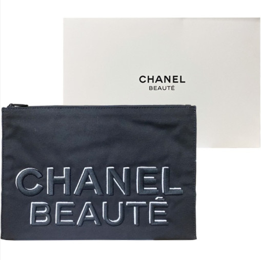 111.샤넬 화장품 파우치 블랙 뷰티 파우치