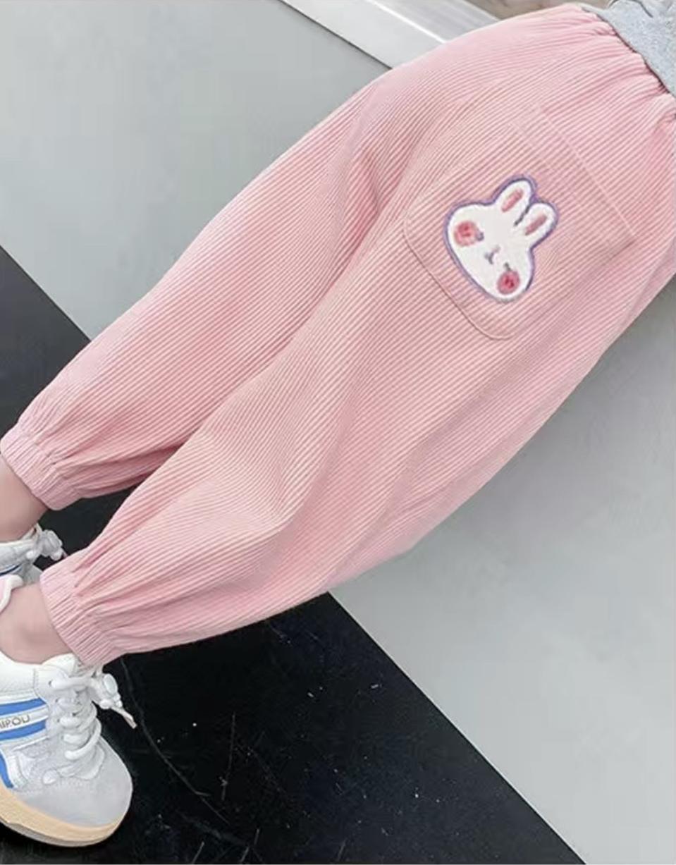 32. 여아 캐주얼 팬츠 봄가을 미디엄 데님 슬랙스 조거 팬츠 (1+1)