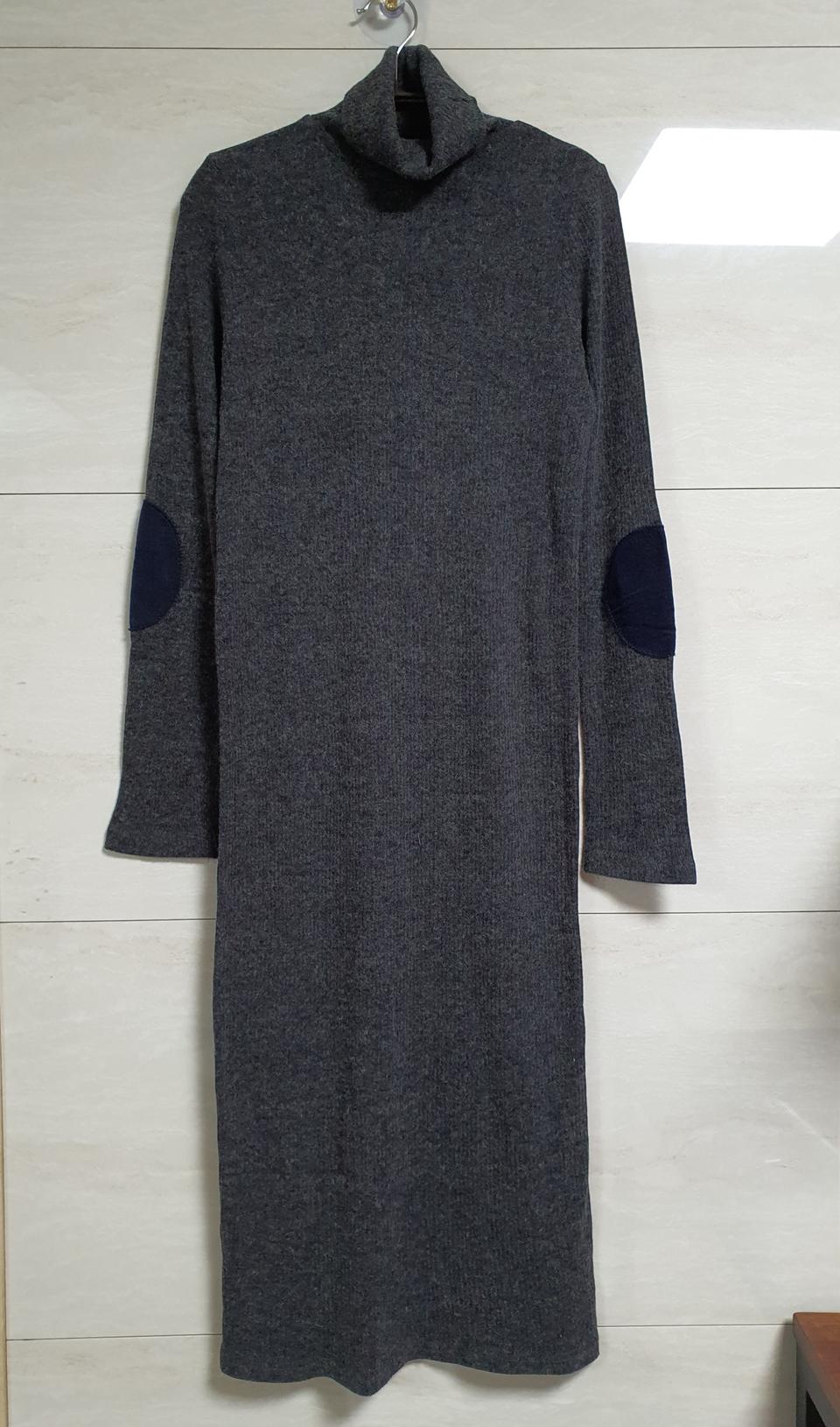 얇은 니트 폴라넥 롱원피스