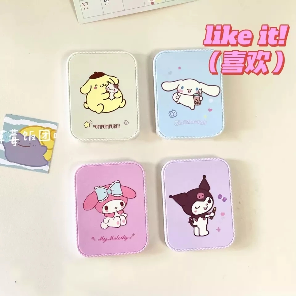 산리오 휴대용 빗거울세트 마이멜로디 시나모롤 쿠로미 폼폼푸린