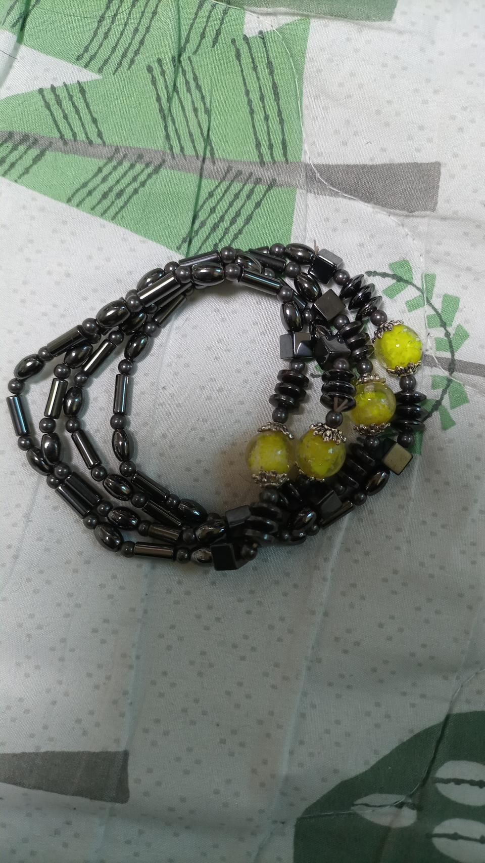 노랑구슬자석팔2개한셋