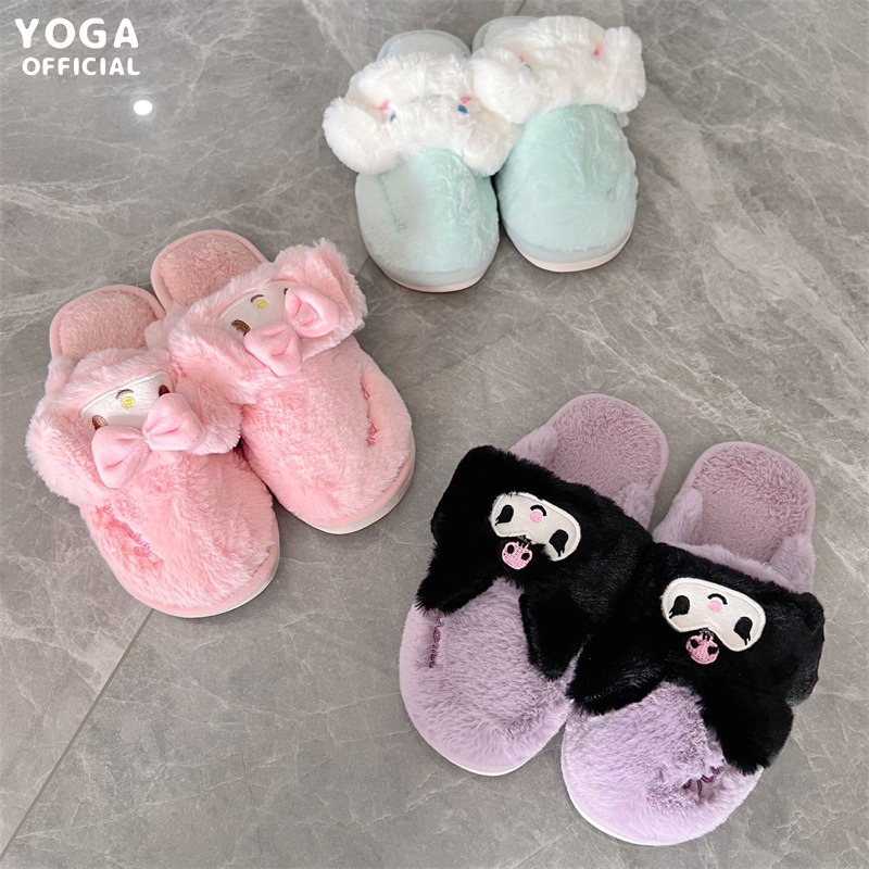 산리오 털 실내화 마이멜로디 시나모롤 쿠로미