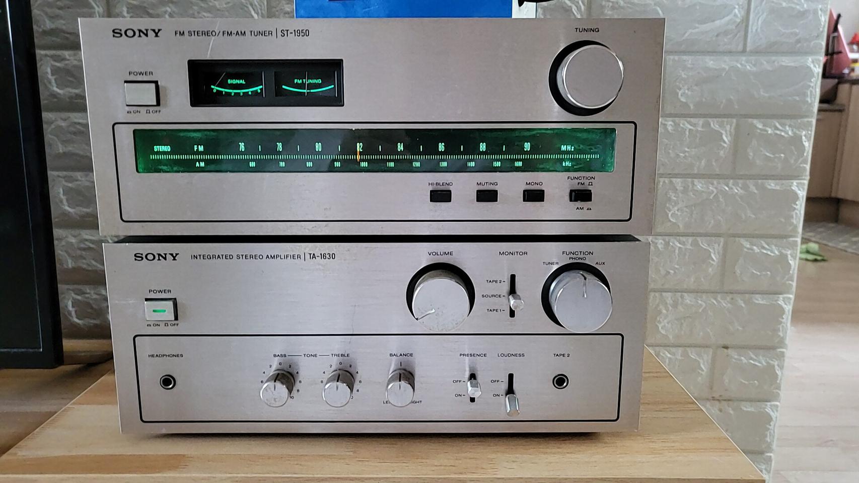 소니인티 앰프 TA-1630.  소니튜너ST-1950 셋트판매