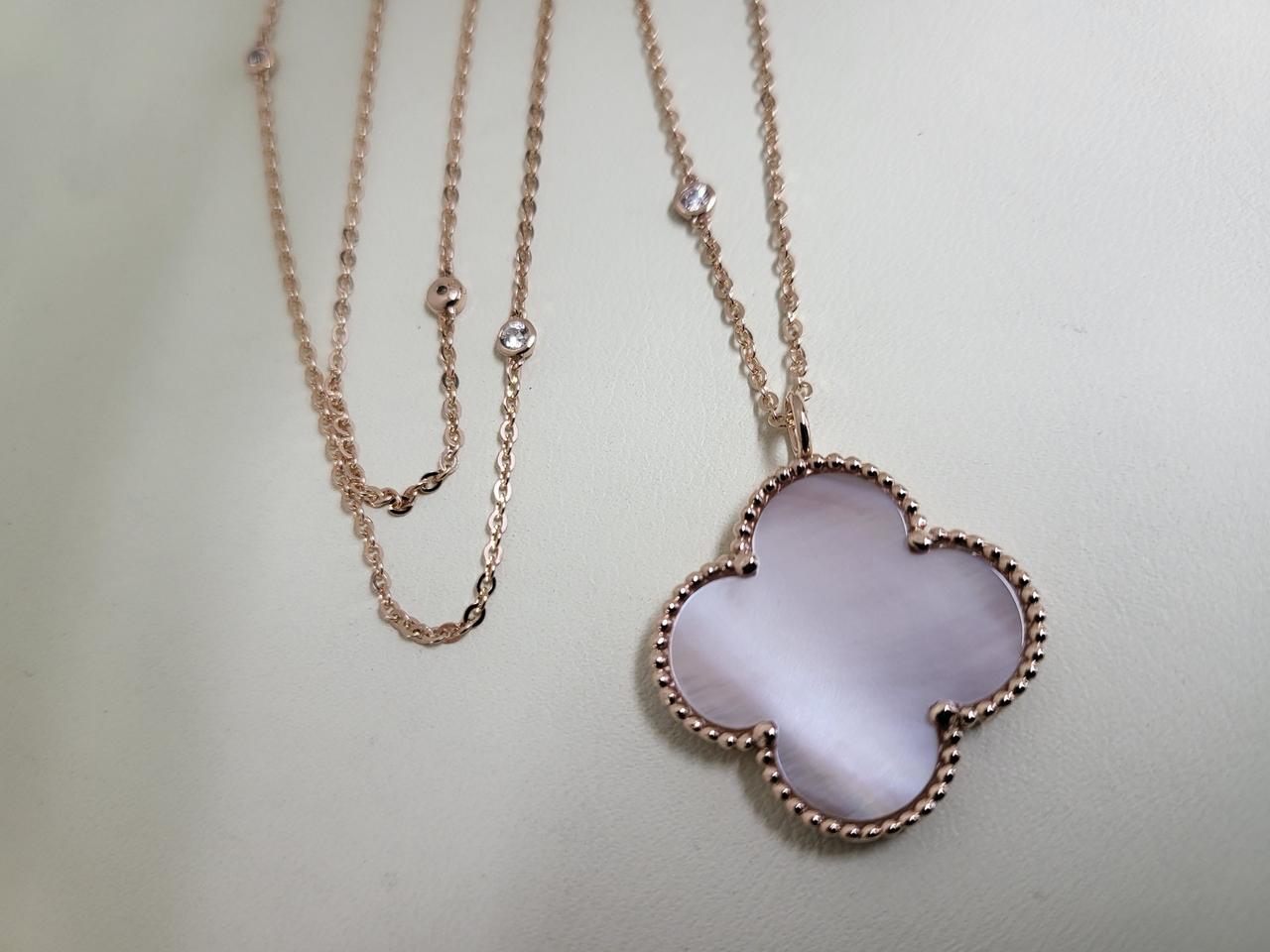 14핑크 롱 목걸이