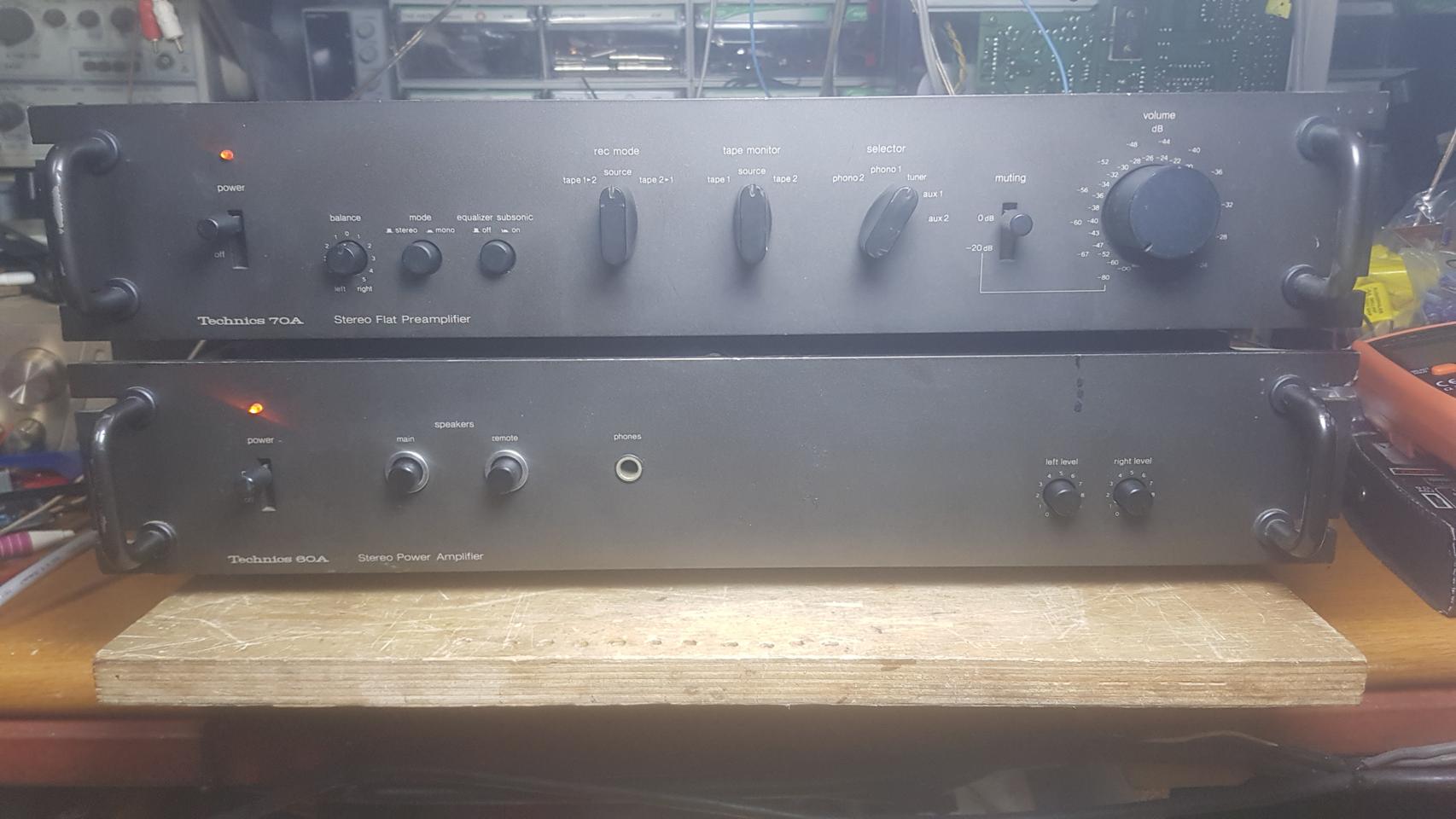 태크닉스프리앰프70A,파워앰프60A