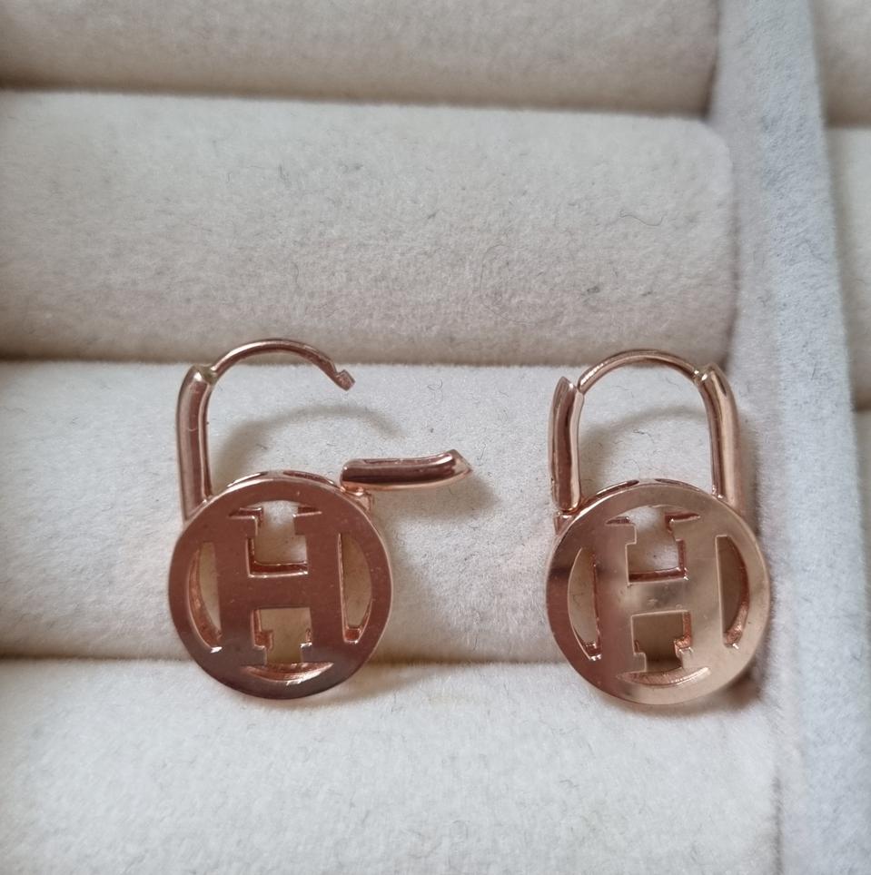 14k 로즈골드 원터치 귀걸이