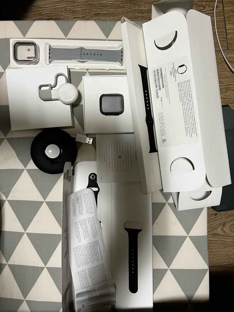 애플워치5 44mm 스댕 검은색