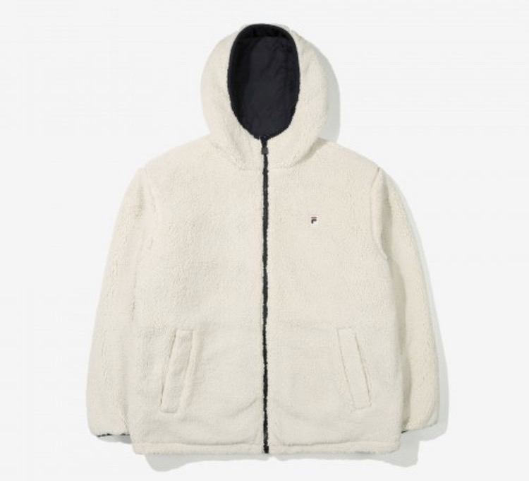 휠라 리버시블 후드 플리스