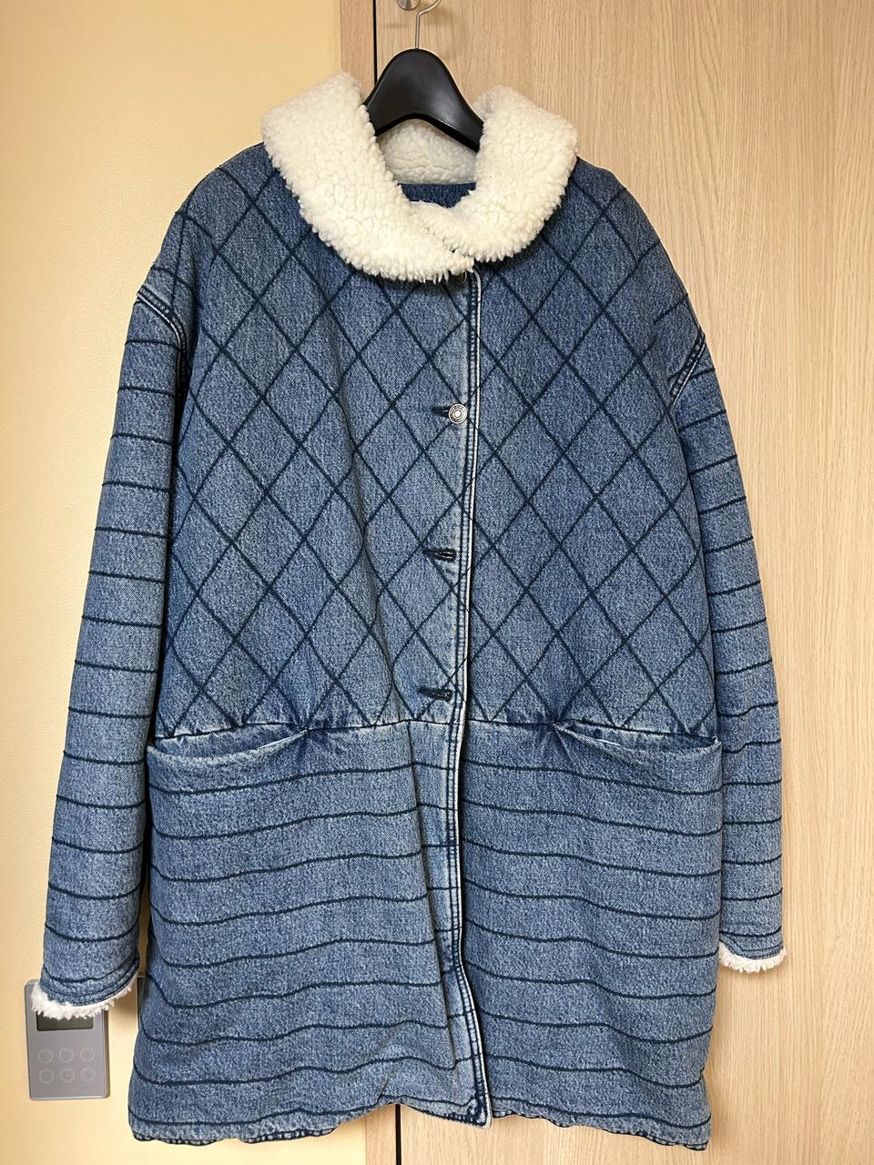 sjyp 데님 퍼 무스탕