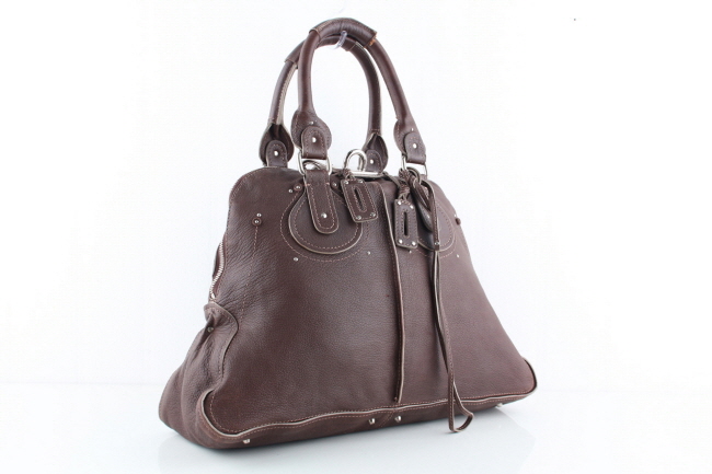 클로에 끌로에 빈티지 브라운 스티치 소가죽 뉴요커 라지 토트백 (B3690)