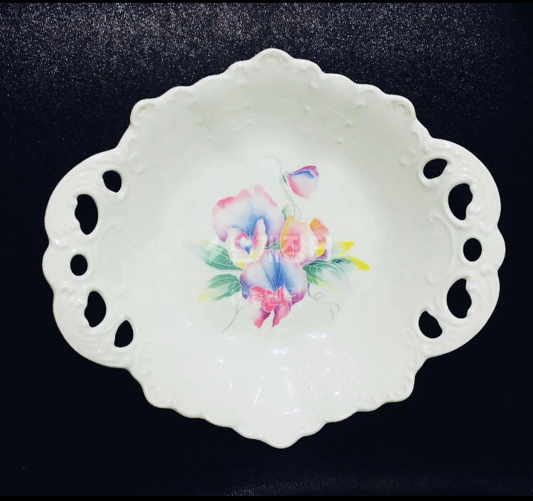 영국 앤슬리 플로럴 투핸들 볼접시