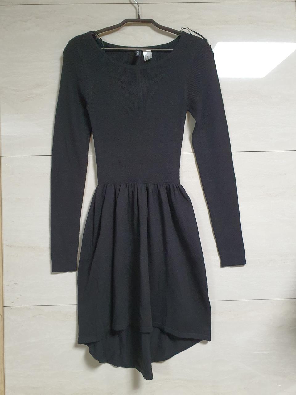 h&m 블랙니트 미디원피스 여성S