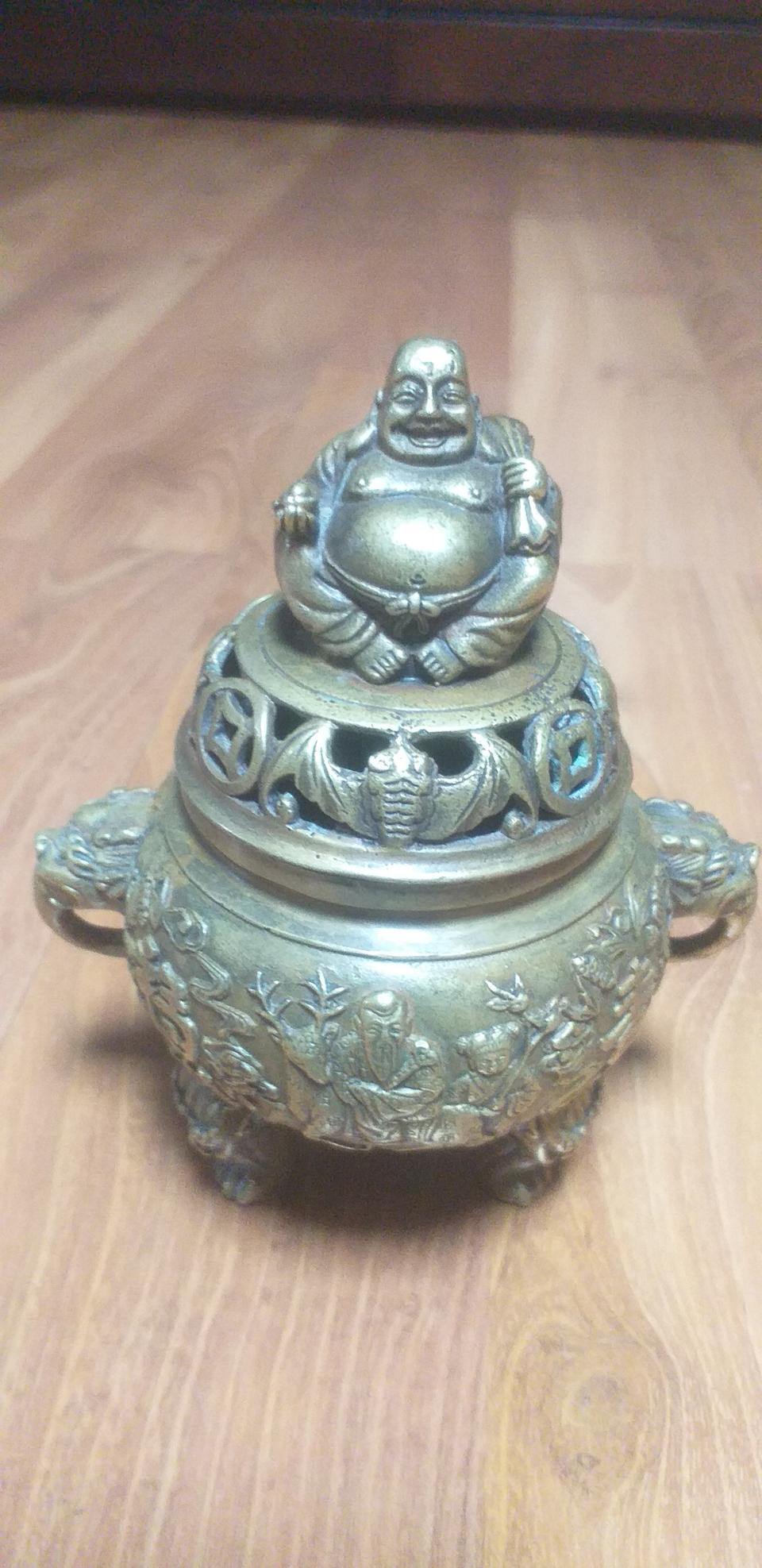 황동 향로.달마상