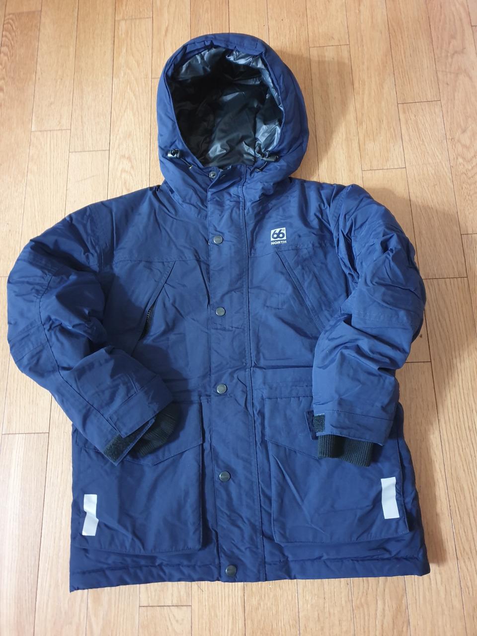 66NORTH 다운패딩자켓 12세 152 품48길이62 찐곤색