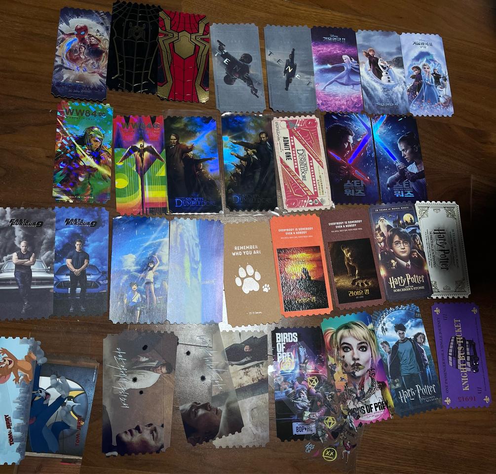 메가박스 오리지널티켓 스파이더맨,라이온킹,겨울왕국 등등 거의다있음