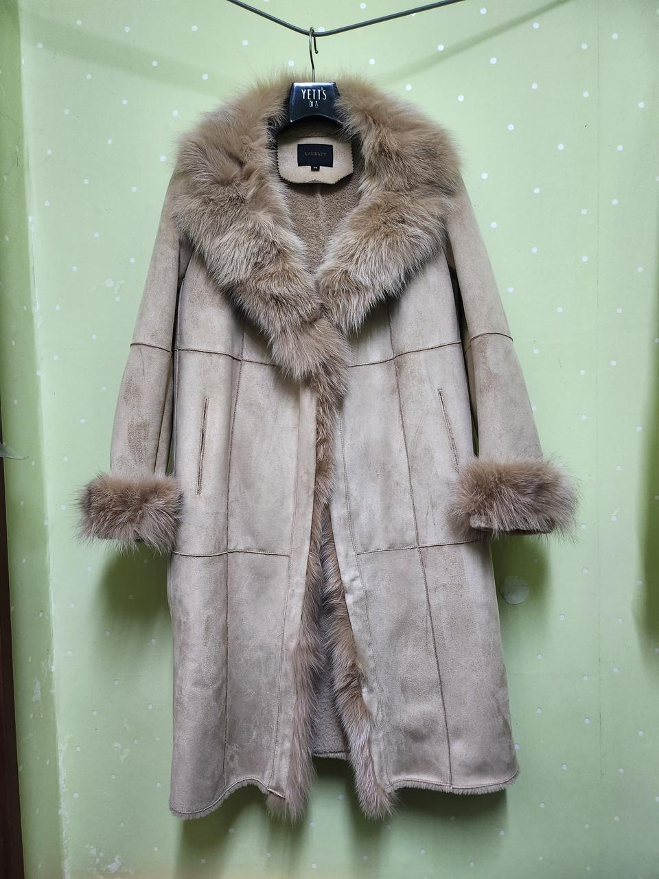 카사바디폭스배색무스탕코트66 상태최상 택포39000