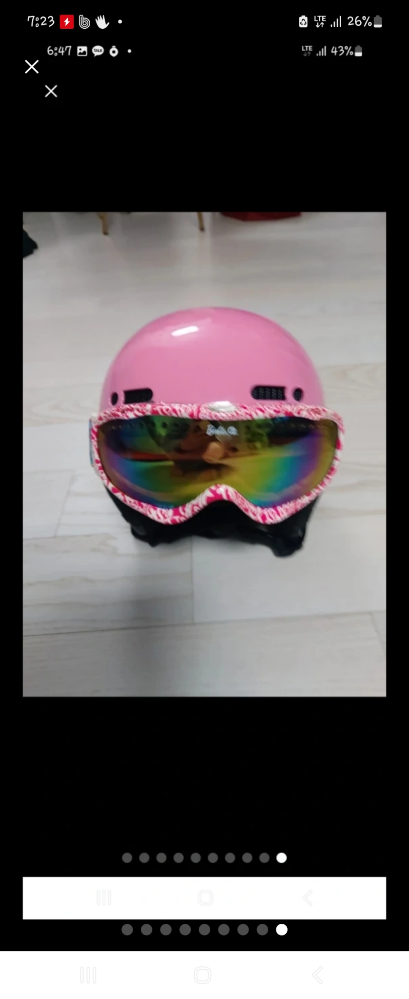 보드 스키 핼멧+고글(여성또는 아동)