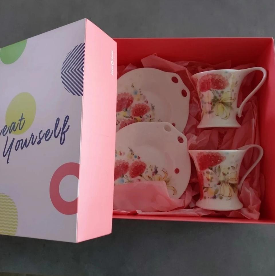 새상품) 카네이션 수제 컵세트 2인조