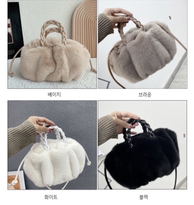 새제품) 여성겨울가방/ 퍼 토트백/ 털가방