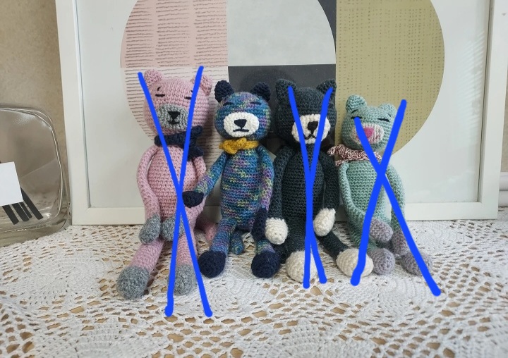 코바늘고양이인형 코바늘인형(중)