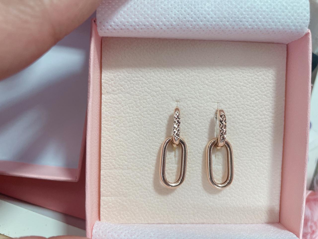 14k 원터치 귀걸이 로즈골드