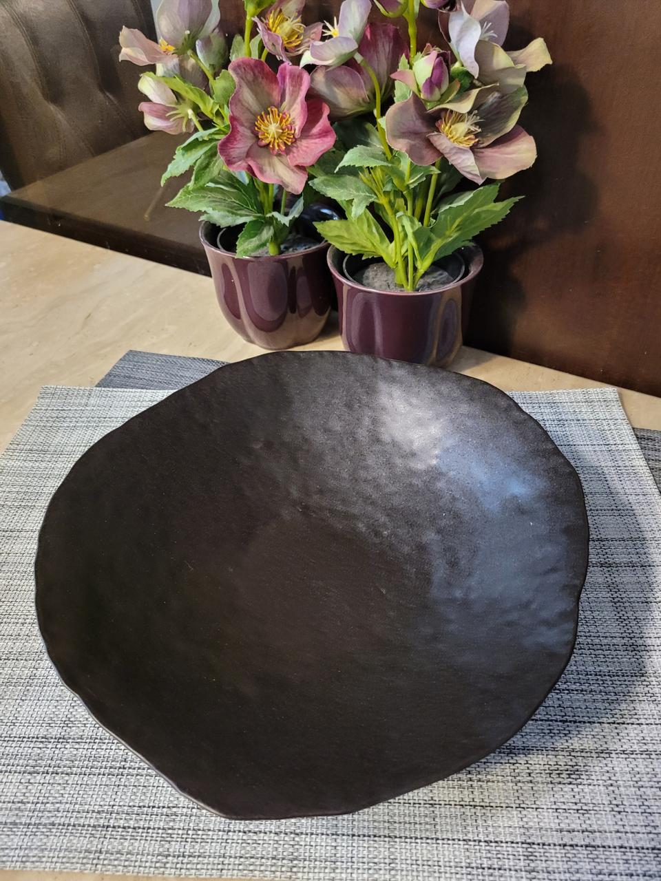 넘  우아한 무광 도자기 샐러드볼