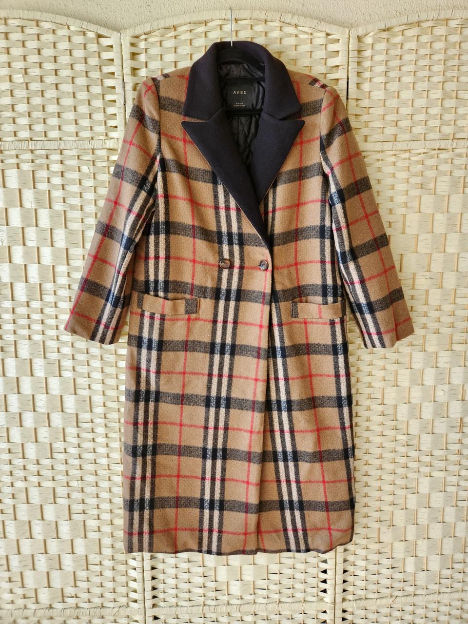 거의새것 체크누빔롱롱코트 free