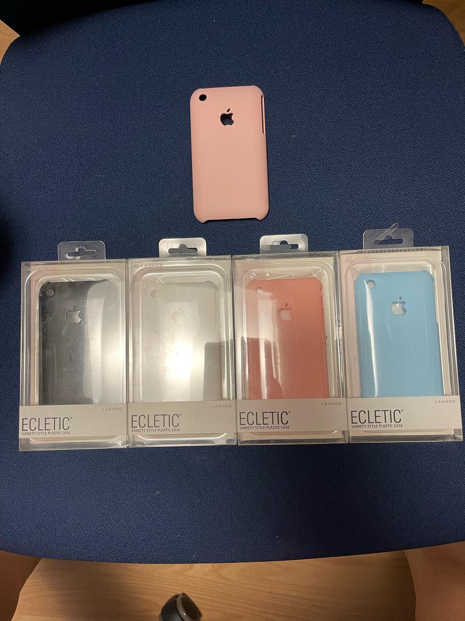 애플 아이폰 3GS 케이스+액정보호필름+애플로고보호필름 4개 일괄 미개봉