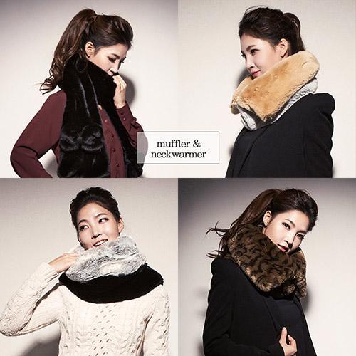 페이크퍼 인조털 에코퍼 넥워머.목도리