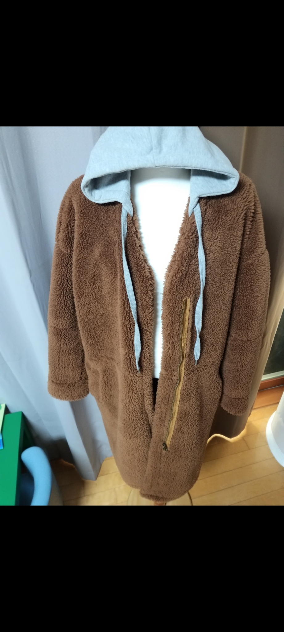 후드롱뽀글코트F