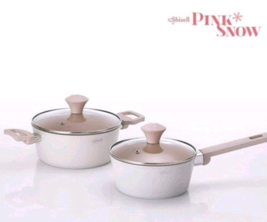 미개봉 쉬젤 핑크스노우 냄비2종세트 후라이팬3종세트