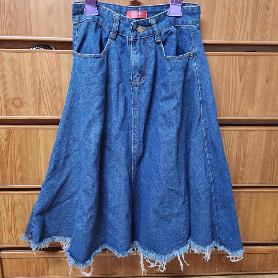 플레어 롱 청치마