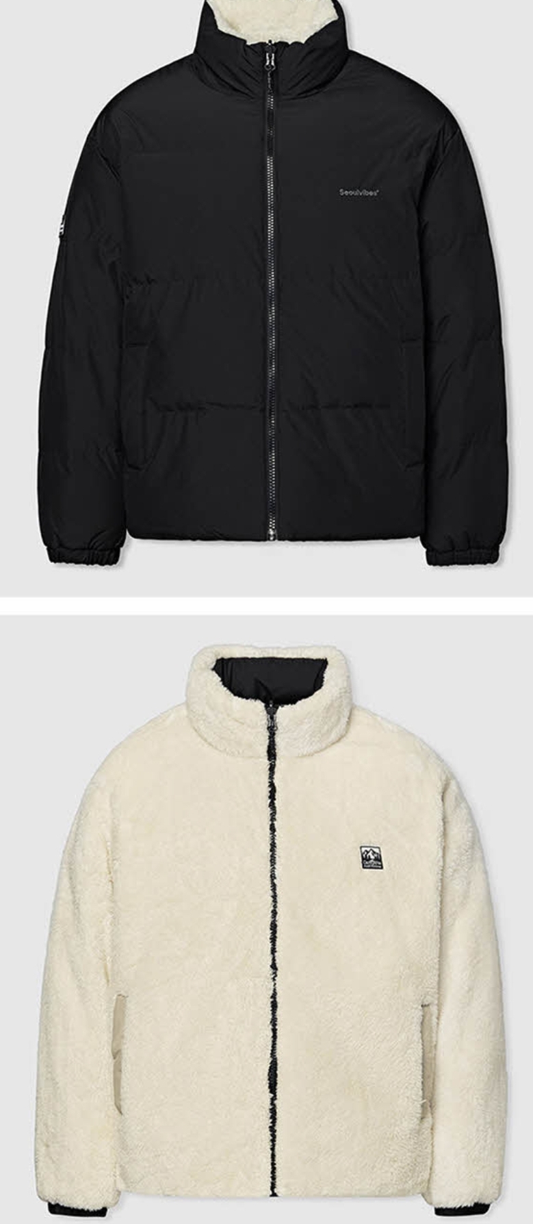 (새상품) 스파오 리버서블 푸퍼