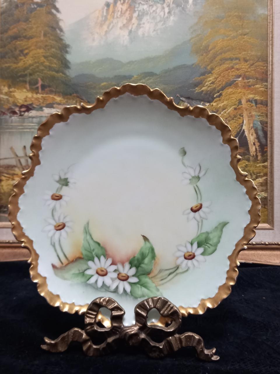 앤틱 독일 올드 로젠탈 핸드페인팅접시