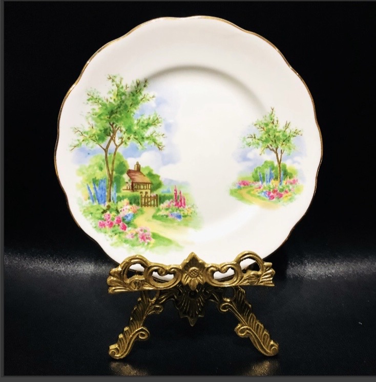 영국 Queen Anne 디저트 접시