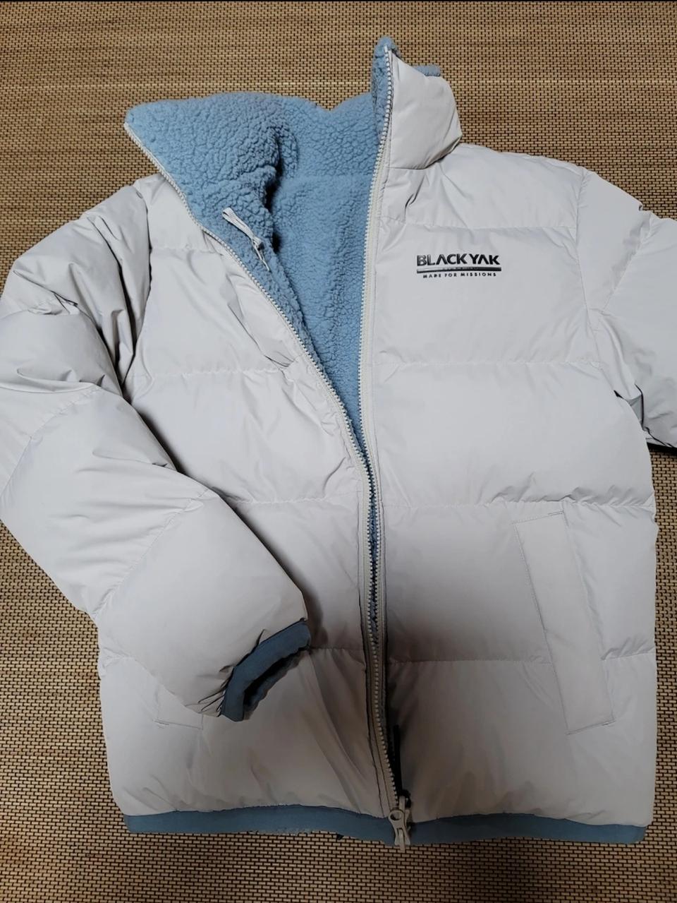[새옷,크게나온 공용90]블랙야크 양면 덕다운 패딩 리버시블 뽀글이