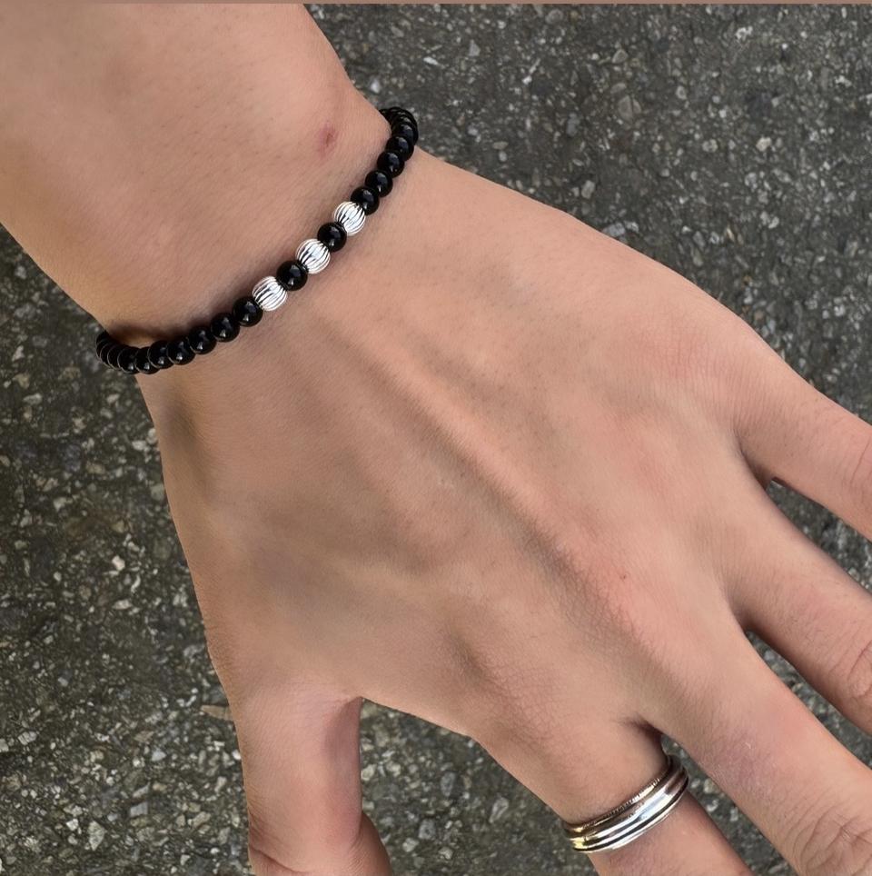 925실버 천연 오닉스 팔찌(무료배송)