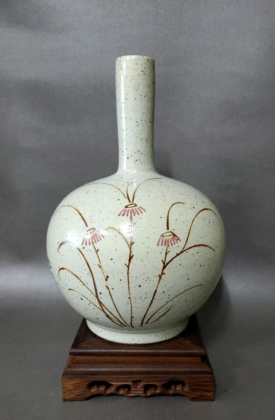 송정 장경백자병