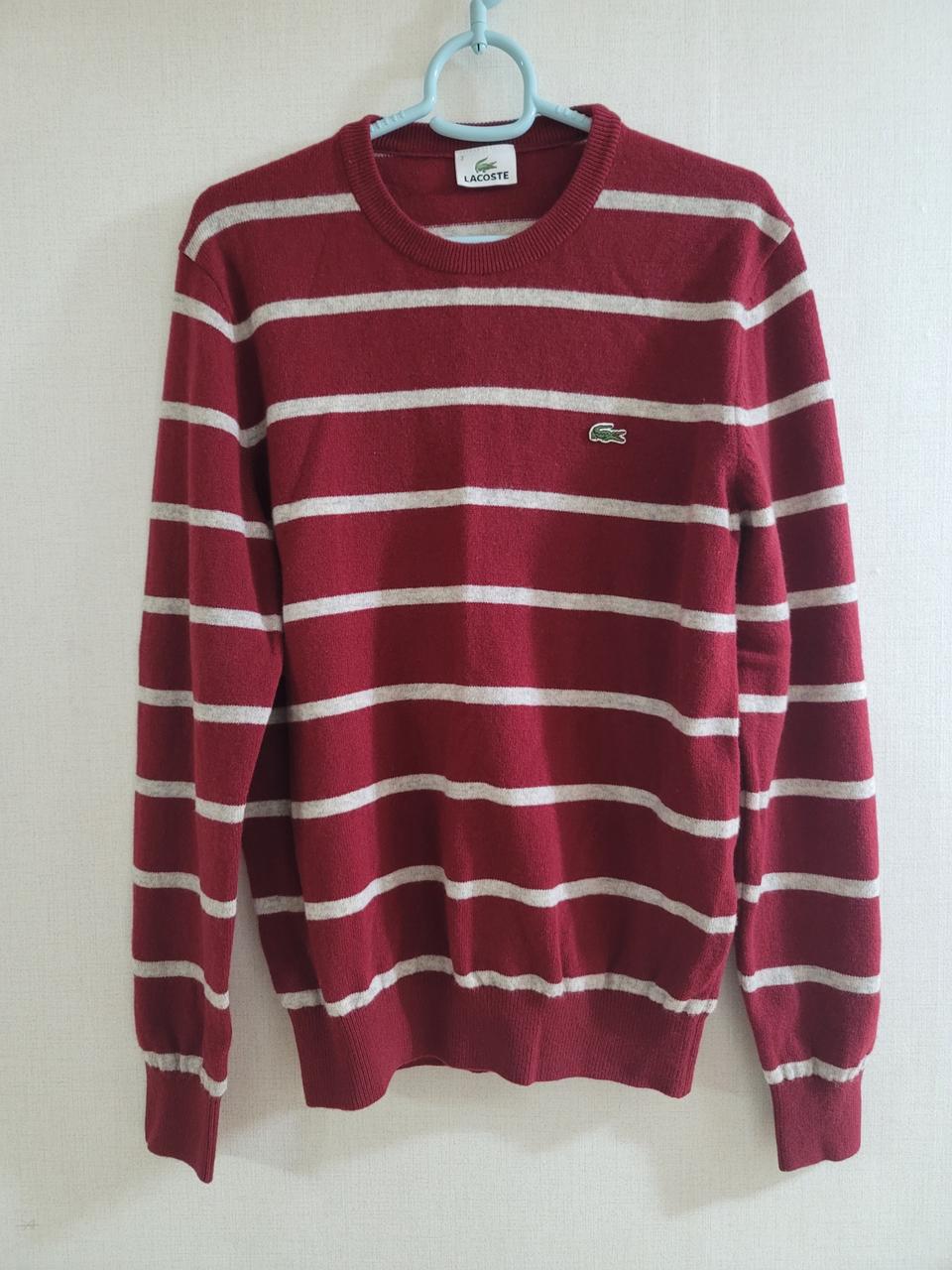 라코스테 스트라이프 울니트. 3사이즈(95~슬림100) 상태좋음