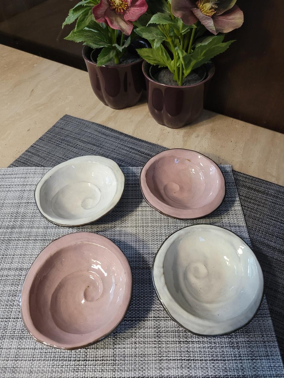 고급 핸드메이드 도자기 찬기세트