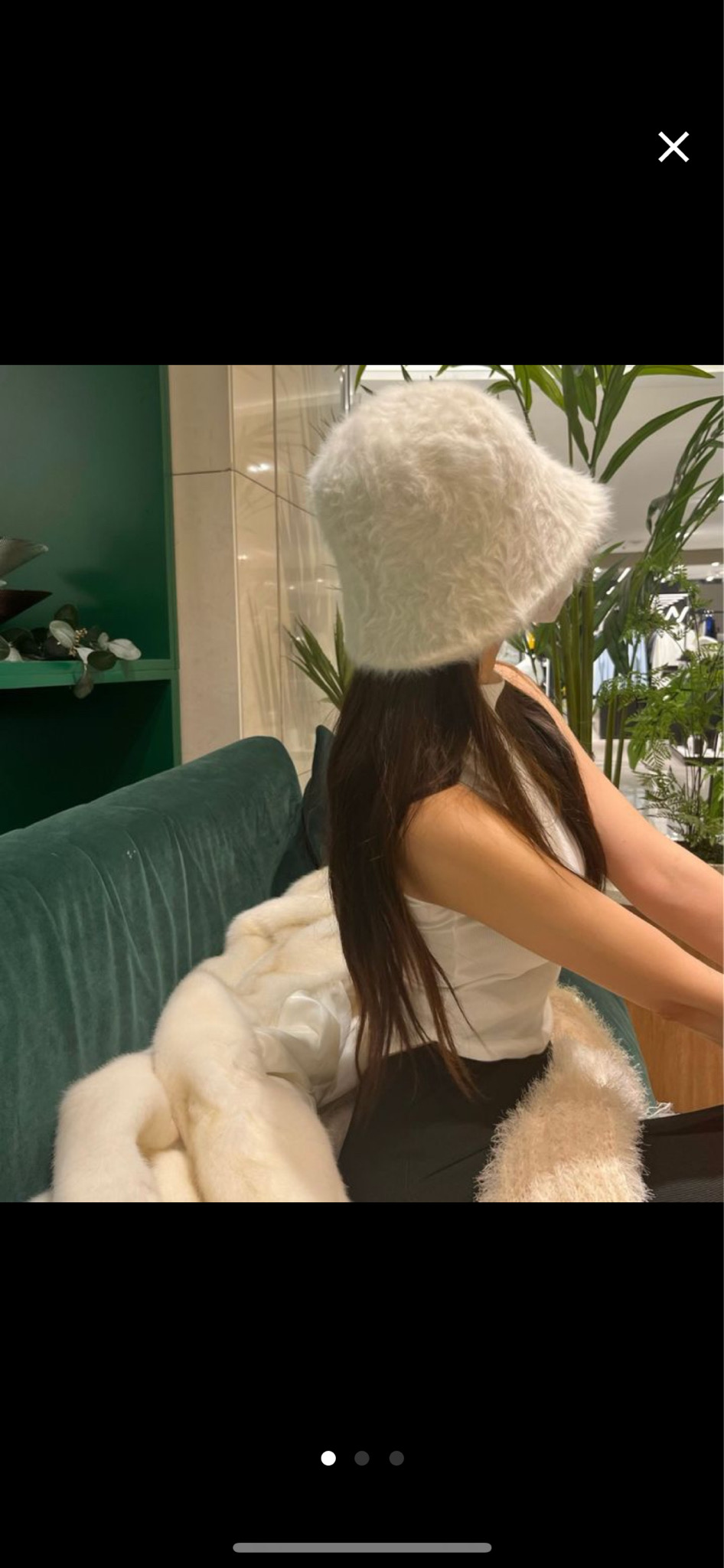 앙고라 버킷햇 새상품