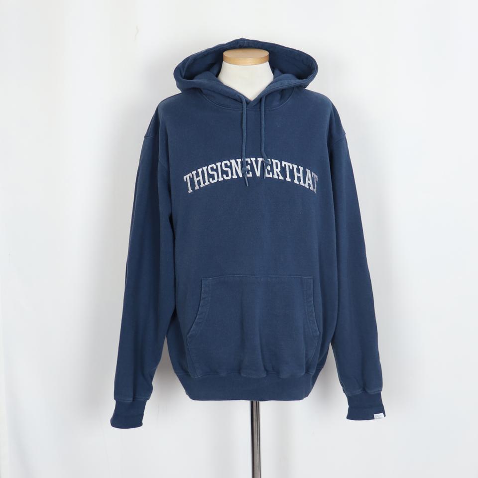 디스이즈네버댓 기모후드티셔츠/빈티지블루/L/영구제