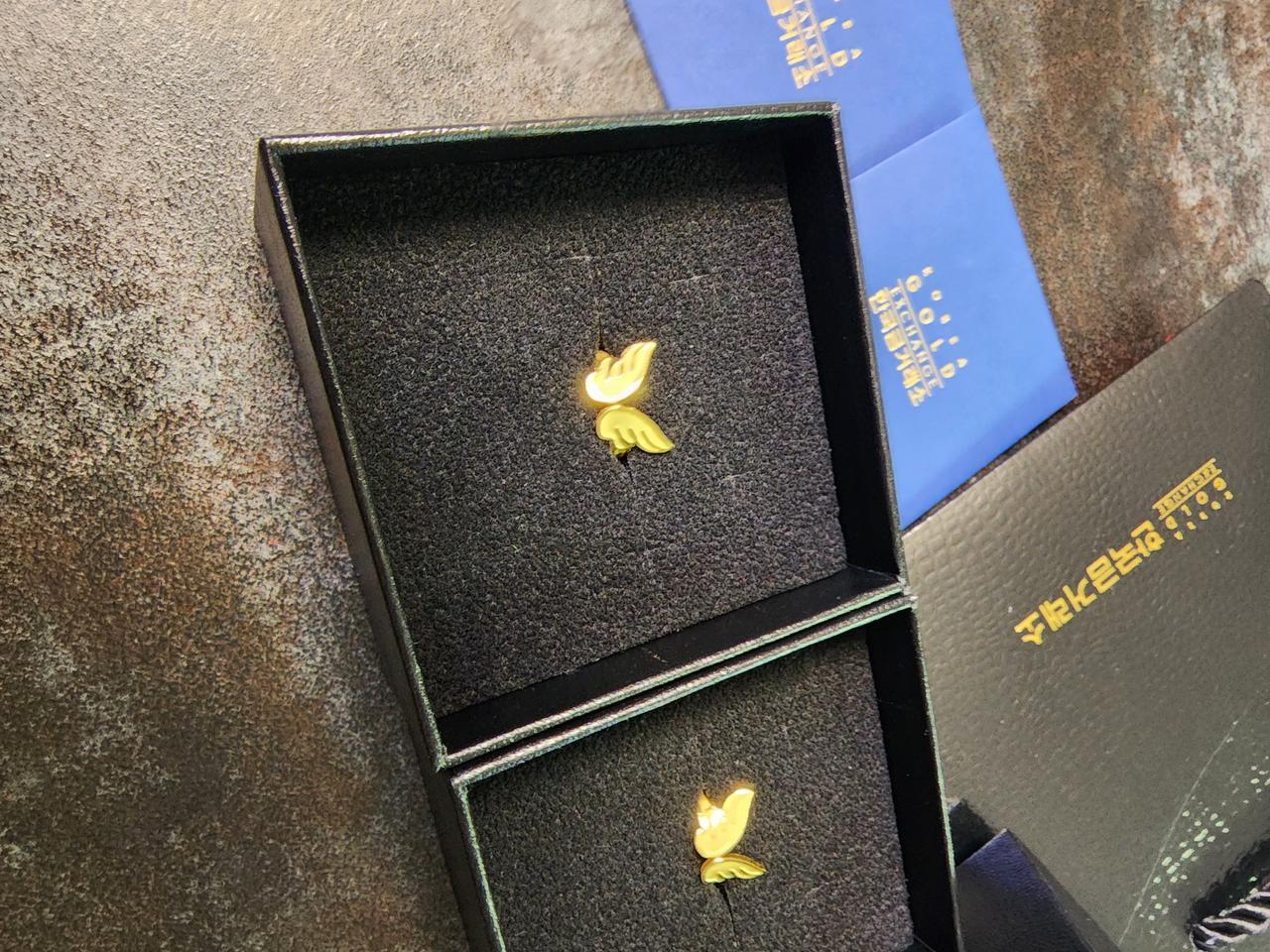 한국금거래소 순금 천사날개 돌반지1돈 3.75g  팔아요